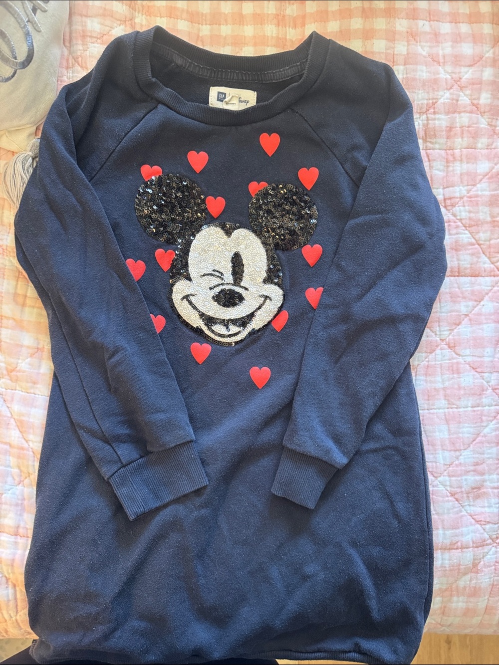 Disney girls Mickey Mouse sweater dress 6-7 Like new